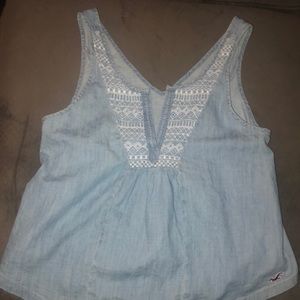 Blue hollister tank top
